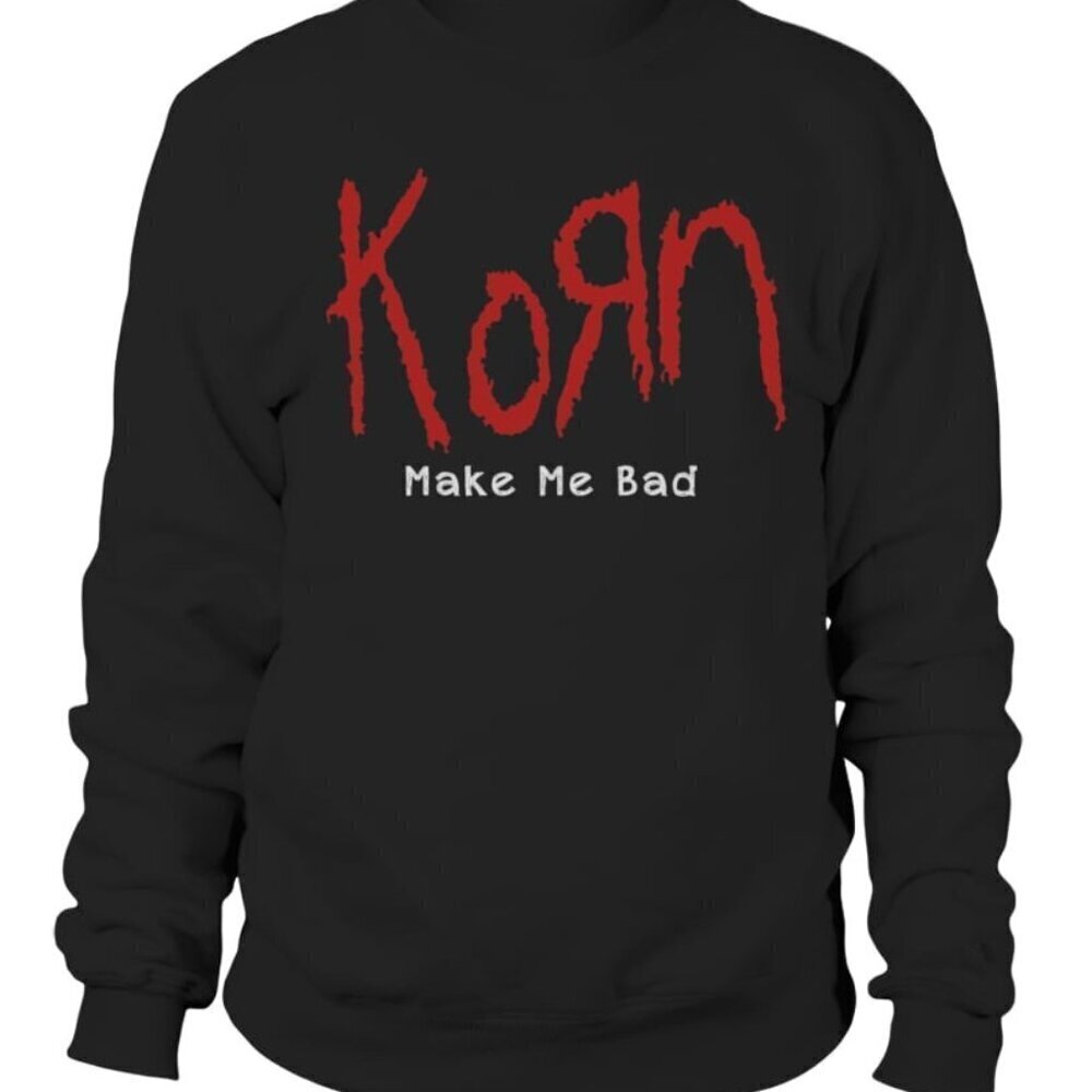 Korn Make Me Bad Sweatshirt Nu Metal Band Graphic Retro Concert Album
